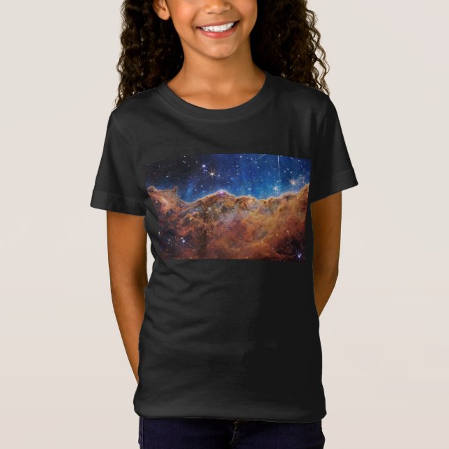 Cosmic Cliffs Carina Nebula Space Webb Telescope  T-Shirt (Front)