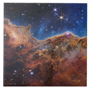 Cosmic Cliffs Carina Nebula Space Webb Telescope  Tile