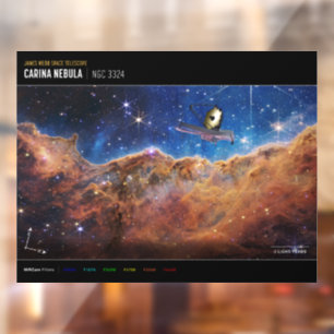 Cosmic Cliffs Carina Nebula Space Webb Telescope Window Cling