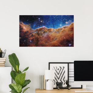 Cosmic Cliffs in the Carina Nebula   James Webb   Poster
