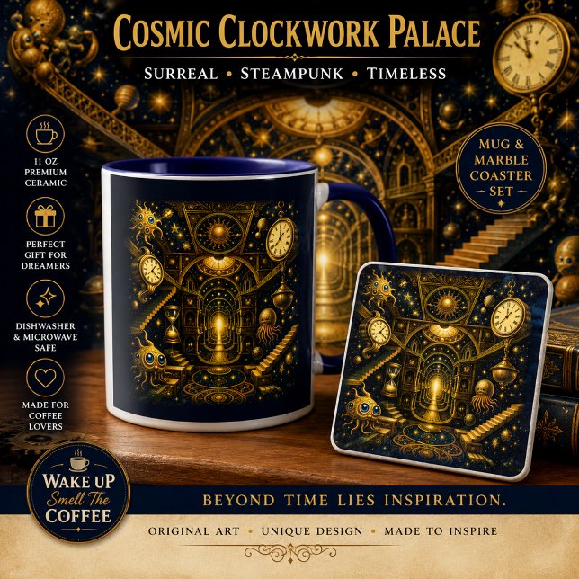 Cosmic Clockwork Palace Coffee Mug (Creator Uploaded)