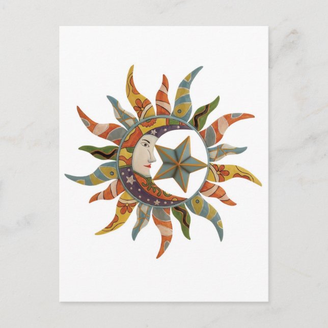 COSMIC CLOWN ABSTRACT POSTCARD (Front)