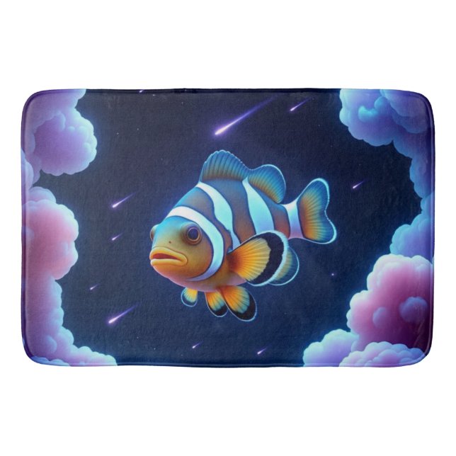 Cosmic Clownfish  Bath Mat (Front)