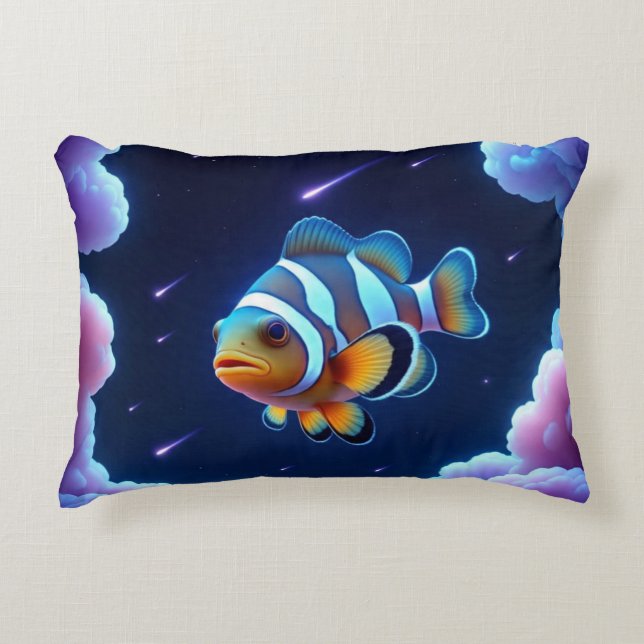 Cosmic Clownfish  Decorative Cushion (Front)