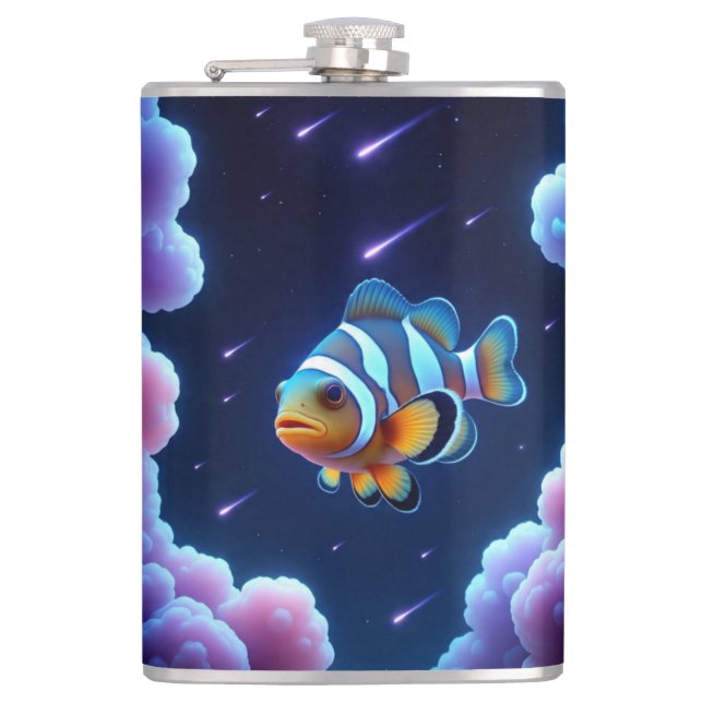 Cosmic Clownfish  Hip Flask (Front)