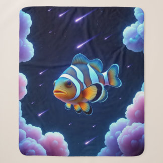 Cosmic Clownfish Sherpa Blanket