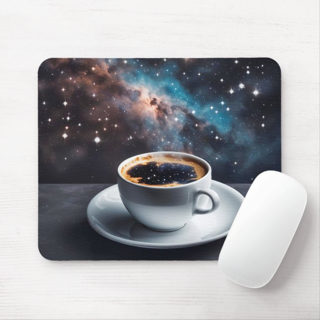 Cosmic Coffee Mouse Mat (With Mouse)