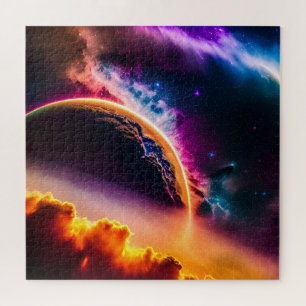 Cosmic Colourful Clouds and Stars in Universe Jigsaw Puzzle