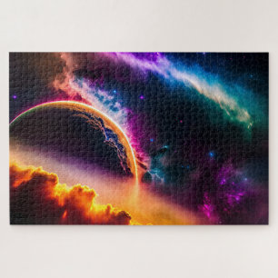 Cosmic Colourful Clouds and Stars in Universe Jigsaw Puzzle