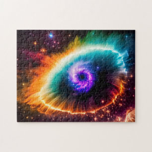 Cosmic Colourful Radiant Nebula Eyeball in the Sky Jigsaw Puzzle