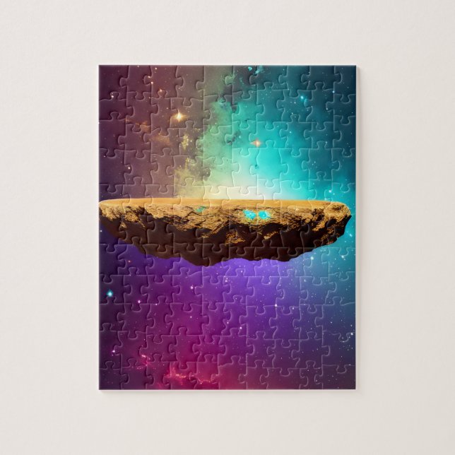 Cosmic Colourful Universe Floating Asteroid Platea Jigsaw Puzzle (Vertical)