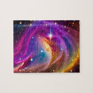Cosmic Colours Galactic Purple Dance Universe Part Jigsaw Puzzle