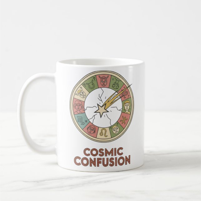 Cosmic Confusion Mug – Funny Astrology Gift  (Left)