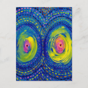 Cosmic Connection – Colourful Abstract Cosmic Art Postcard