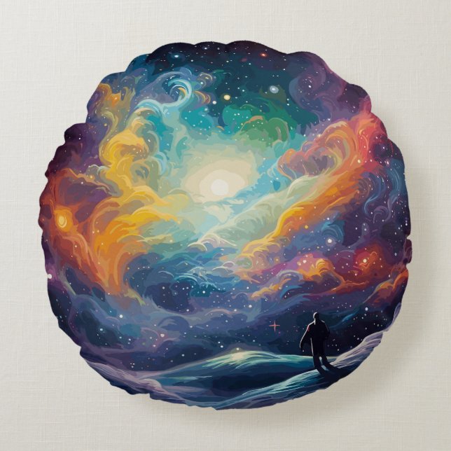 Cosmic Constellation Round Cushion (Front)