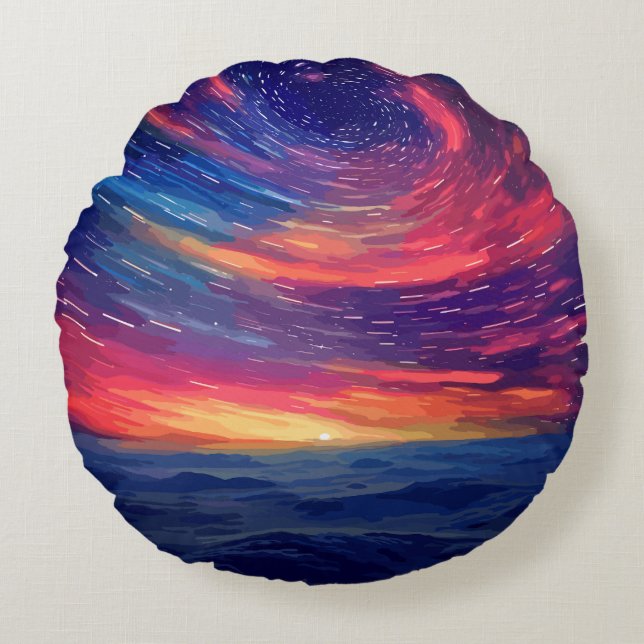 Cosmic Constellation Round Cushion (Front)
