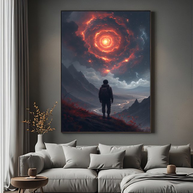 Cosmic Contemplation Fire Vortex Poster (Creator Uploaded)