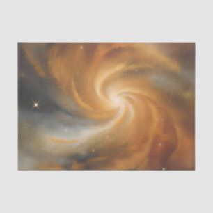 Cosmic Copper Nebula Swirl Tissue Paper