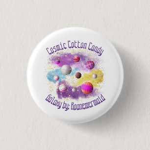 Cosmic Cotton Candy Galaxy 3 Cm Round Badge