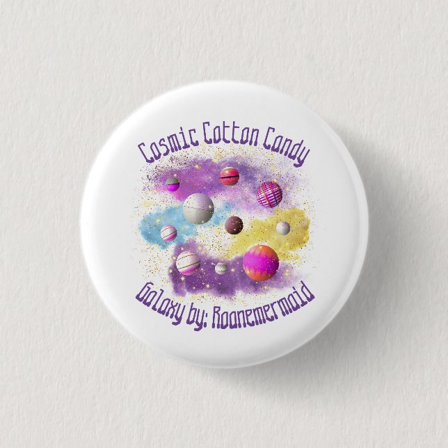 Cosmic Cotton Candy Galaxy 3 Cm Round Badge (Front)