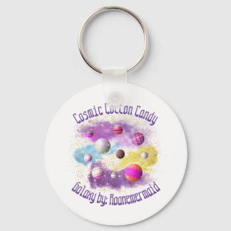 Cosmic Cotton Candy Galaxy Key Ring