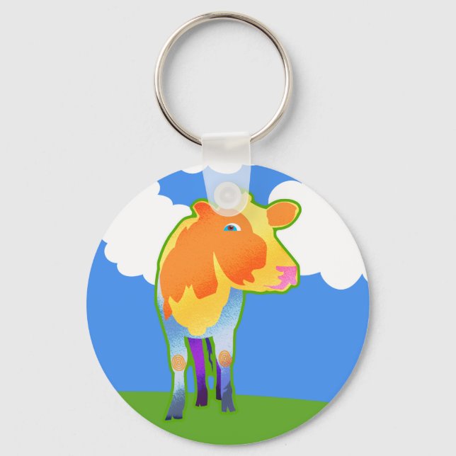Cosmic Cow Key Ring (Front)