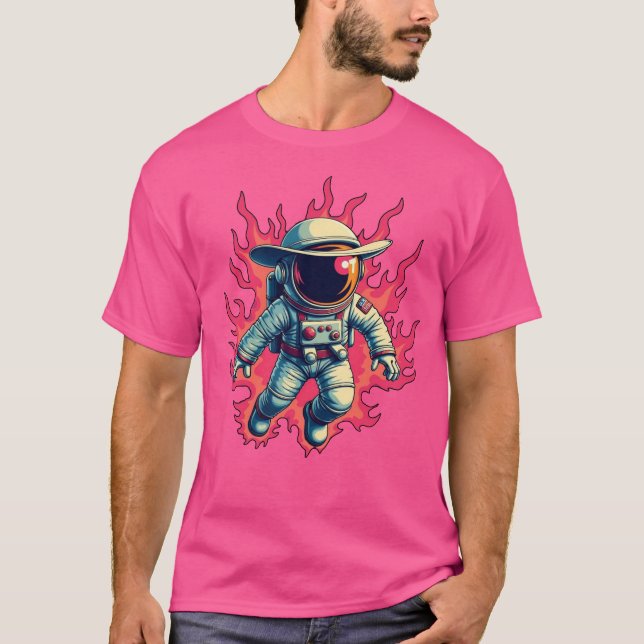 Cosmic Cowboy – Astronaut in Flames Tee (Front)