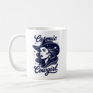 Cosmic Cowgirl Retro Western Space Aesthetic Mug