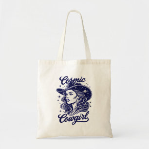 Cosmic Cowgirl Tote Bag   Western Space Aesthetic
