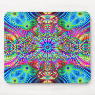 Cosmic Creatrip - Psychedelic trippy design Mouse Mat