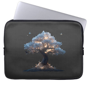 Cosmic Crystal Tree Art – Dreamy Nature Design Laptop Sleeve