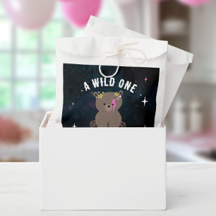 Cosmic Cub Sleepy Wild One Pink Girl Baby Shower Favour Bags