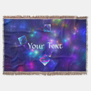 Cosmic Cubes Throw Blanket