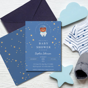 Cosmic Cutie is on the Way! Bear Baby Shower Invitation