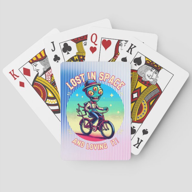 Cosmic Cyclist Playing Cards (Back)