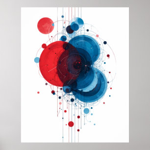 Cosmic Dance: Abstract Universe Intertwining Poster