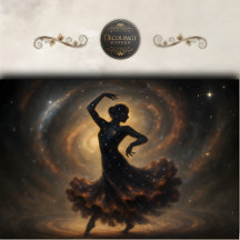 Cosmic Dancer Galaxy Silhouette Decoupage
