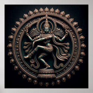 Cosmic Dancer Nataraja Art of Lord Shiva Poster