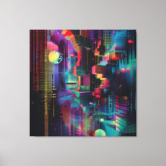 Cosmic Data Scape Canvas Print