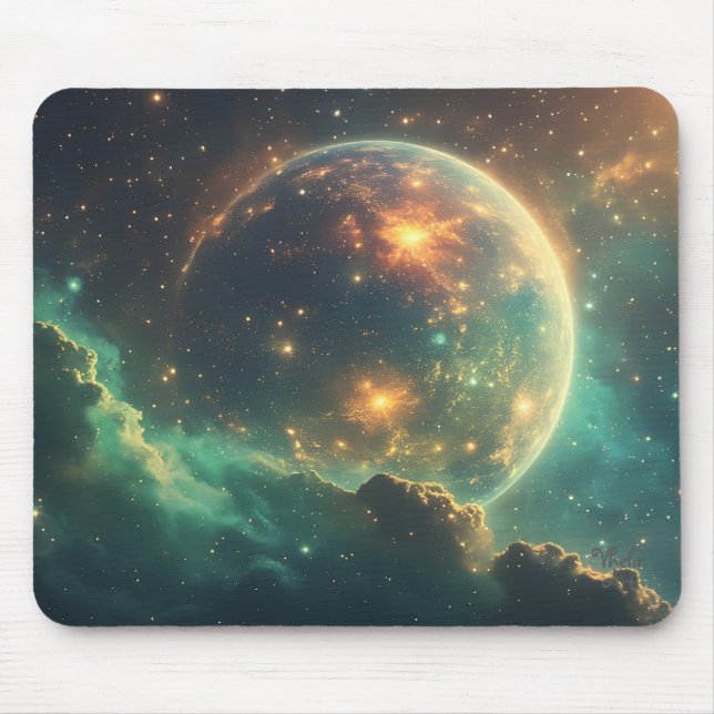 Cosmic Dawn Nebula Design Mouse Mat (Front)