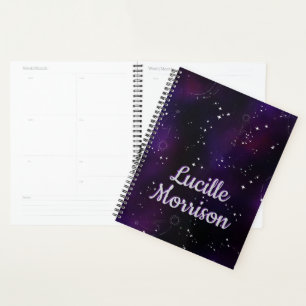 Cosmic Deep Purple Outer Space Galaxy Planner