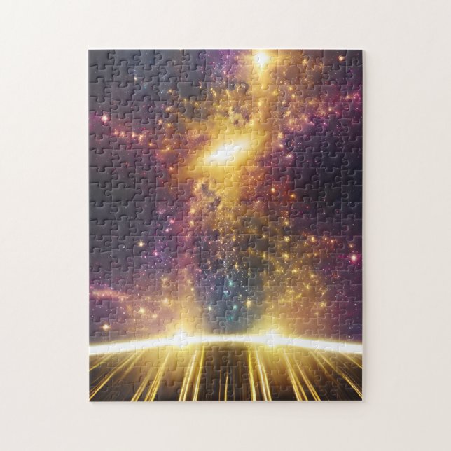 Cosmic dimensional brightest star space landscape jigsaw puzzle (Vertical)