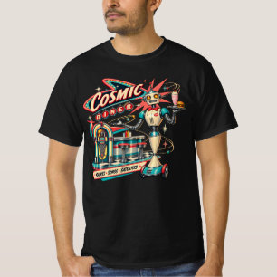 Cosmic Diner Retro Robot Atomic Age Men's T-Shirt