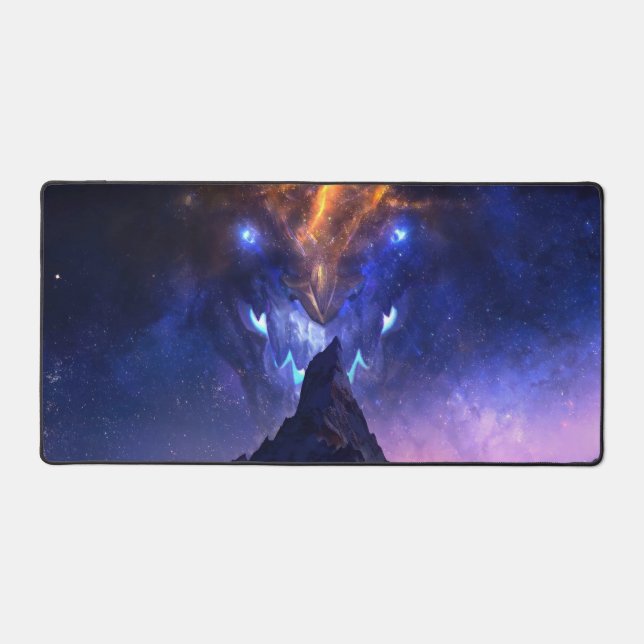 Cosmic Dragon Gaming Desk Mat | Customisable (Front)