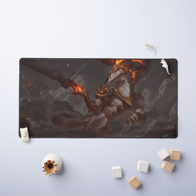 Cosmic Dragon Gaming Desk Mat | Customisable (Kids Table)