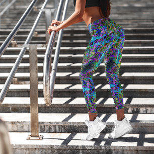 Cosmic Dream Grunge Ink Leggings - Fun