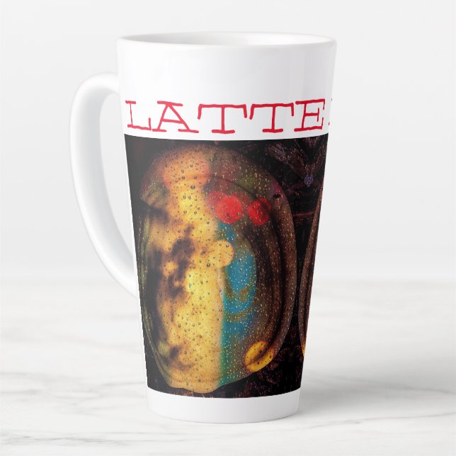 Cosmic Dream in Primary Colours Latte Mug (Left Angle)
