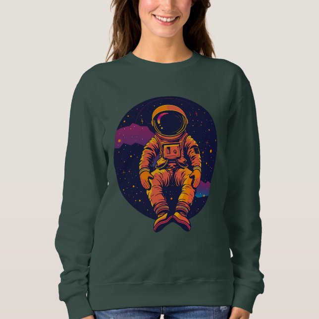 Cosmic Dreamer Astronaut T-Shirt – Explore Sweatshirt (Front)
