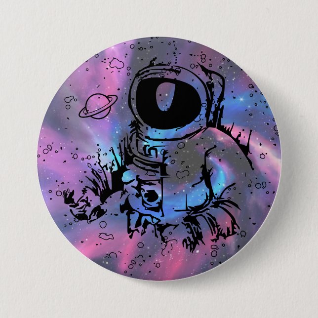 Cosmic Dreams - Galaxy Astronaut Button (Front)