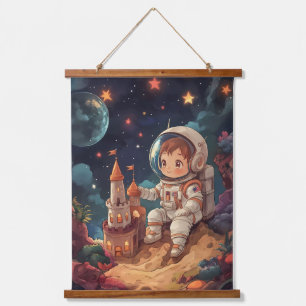 Cosmic Dreams: The Young Astronaut’s Castle Hanging Tapestry